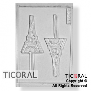 MOLDE A 1522 TORRE EIFFEL C/PALITO 175X135MM APROX TRANSPARENTE x 1